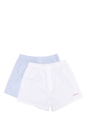 FURSAC lot de deux boxers en coton à logo brodé - Bleu