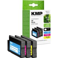KMP Inktcartridge vervangt HP 951XL, CN046AE, CN047AE, CN048AE Compatibel Combipack Cyaan, Magenta, Geel H101V 1723,4050