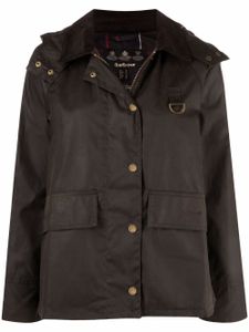 Barbour veste en coton ciré Avon à capuche - Vert