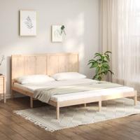 Bedframe zonder matras massief grenenhout 200x200 cm