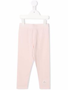 Moncler Enfant legging à patch logo - Rose