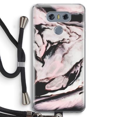 Roze stroom: LG G6 Transparant Hoesje met koord