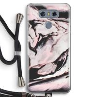 Roze stroom: LG G6 Transparant Hoesje met koord