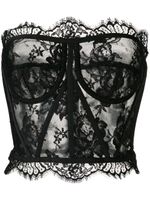 Dolce & Gabbana corset en dentelle à fleurs - Noir - thumbnail