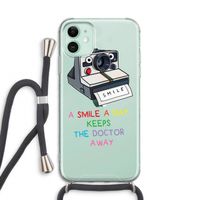 Smile: iPhone 11 Transparant Hoesje met koord
