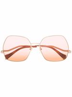 Gucci Eyewear lunettes de soleil à verres dégradés - Or - thumbnail