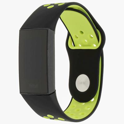 Fitbit Charge 3 & 4 Dubbel Sport Band - Zwart Geel Fitbit Charge 3 & 4 Dubbel Sport Band - Zwart Geel
