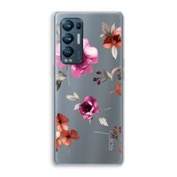 Geschilderde bloemen: Oppo Find X3 Neo Transparant Hoesje