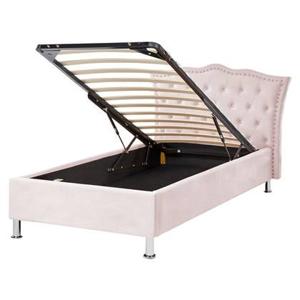 Beliani - METZ - Bed met opbergruimte - Roze - 90 x 200 cm - Fluweel