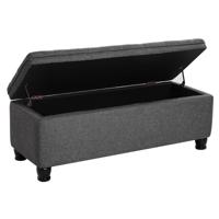 Opvouwbare zitbank met opbergruimte en comfortabele bekleding, Donkergrijs