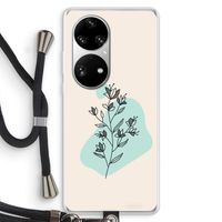 Violets are blue: Huawei P50 Pro Transparant Hoesje met koord