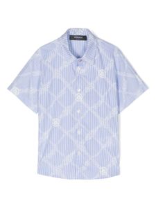 Versace Kids chemise Nautical Medusa à rayures - Blanc