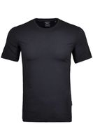 RAGMAN Soft Knit Regular Fit T-Shirt ronde hals zwart, Effen