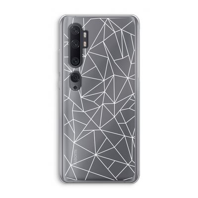 Geometrische lijnen wit: Xiaomi Mi Note 10 Transparant Hoesje