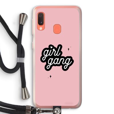 Girl Gang: Samsung Galaxy A20e Transparant Hoesje met koord
