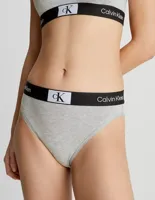 Calvin Klein Brazilian dames - High Waist - Grijs - Hoge dames brazilian slip - Katoenen taille slip