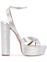 Aquazzura sandales Sundance Plateau 140 - Argent