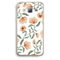 Peachy flowers: Samsung Galaxy J3 (2016) Transparant Hoesje - thumbnail