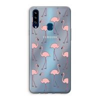 Anything Flamingoes: Samsung Galaxy A20s Transparant Hoesje