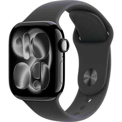 Apple Watch Series 11 GPS 42 mm Aluminium kast Sport Band Zwart M/L