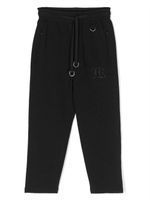 John Richmond Junior pantalon de jogging à logo brodé - Noir