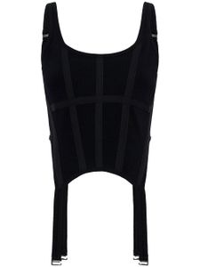 Dion Lee débardeur à détail de corset - Noir