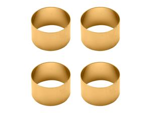 ECHTWERK Tafel accessoires (servetringen "rond" gemaakt van ede, Goud, 4-delig)