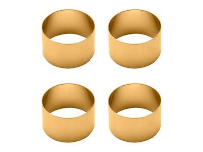 ECHTWERK Tafel accessoires (servetringen "rond" gemaakt van ede, Goud, 4-delig)
