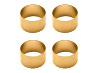 ECHTWERK Tafel accessoires (servetringen "rond" gemaakt van ede, Goud, 4-delig)