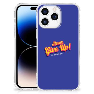 Apple iPhone 14 Pro Max Telefoonhoesje met tekst Never Give Up Apple iPhone 14 Pro Max Telefoonhoesje met tekst Never Give Up