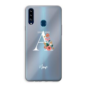 Pink Bouquet: Samsung Galaxy A20s Transparant Hoesje