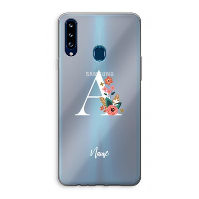 Pink Bouquet: Samsung Galaxy A20s Transparant Hoesje
