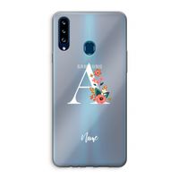 Pink Bouquet: Samsung Galaxy A20s Transparant Hoesje