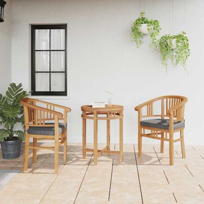 Tuinstoelen 2 pcs Bruin 63 x 58 x 89 cm Massief teakhout