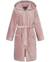 Morgenstern Morgenstern Damesbadjas met capuchon Donna poederroze Maat XL