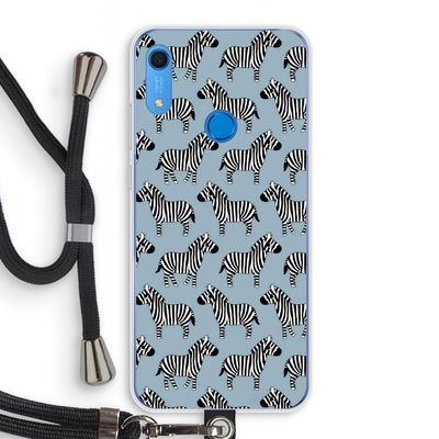 Zebra: Huawei Y6s Transparant Hoesje met koord