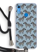 Zebra: Huawei Y6s Transparant Hoesje met koord