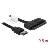 Delock HDD Aansluitkabel [1x Power eSATA - 1x SATA-combi-bus 15+7-polig] 0.5 m Zwart