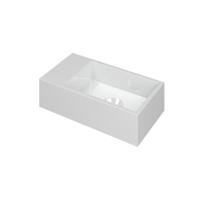 INK - Fontein Polystone Links Zonder Kraangat - 360x180x90 mm - Glans Wit