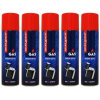 Aansteker gas/butaan gasfles - 10x - 250 ml - voor kooktoestellen/aanstekers - thumbnail