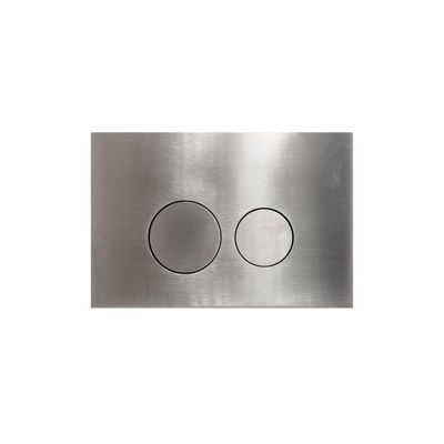 Bedieningsplaat Qeramiq Push Met DualfFush Frontbediening Metaal Rond Steel Qeramiq