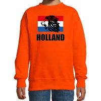 Holland met leeuw en vlag oranje sweater / trui Holland / Nederland supporter EK/ WK voor kinderen