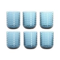 Glazenset Home ESPRIT Blauw Kristal 275 ml (6 Stuks)