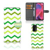 OPPO A54 5G | A74 5G | A93 5G | Telefoon Hoesje | Zigzag Groen