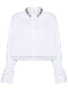 A.L.C. chemise à ornements en cristal - Blanc