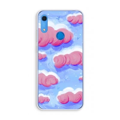 Roze wolken met vogels: Huawei Y6s Transparant Hoesje