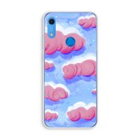 Roze wolken met vogels: Huawei Y6s Transparant Hoesje