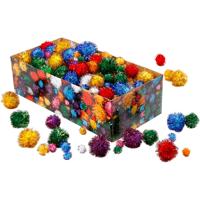 Creativ Company Pom-poms, d 15-40 mm, glitter, ca. 400 stuk, sterke kleuren, 400 gr/ 1 doos Creativ Company Pom-poms, d 15-40 mm, glitter, ca. 400 stuk, sterke kleuren, 400 gr/ 1 doos