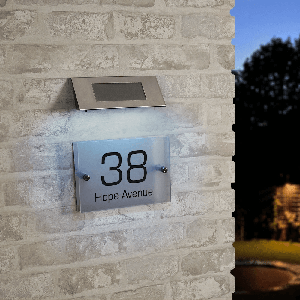 Solar huisnummer delta op zonne energie inclusief letters en nummers | solarlampkoning