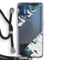 Golven: Motorola Moto G9 Plus Transparant Hoesje met koord